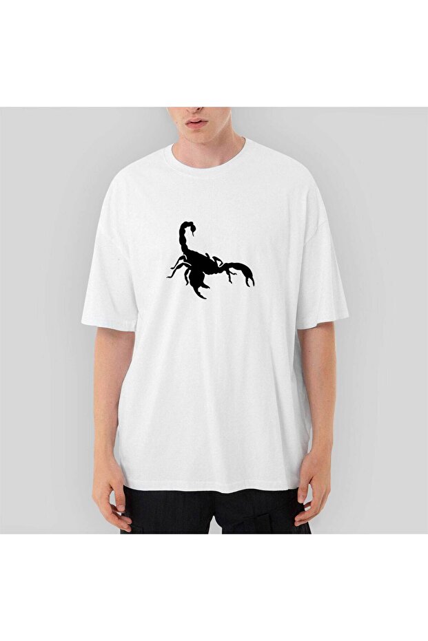 Scorpions Logo White Oversize White T-Shirt XL