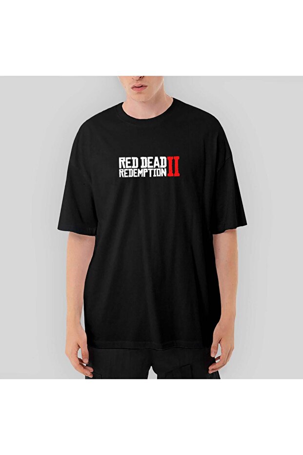 Μαύρο μπλουζάκι Red Dead Redemption 2 Text oversized - 1