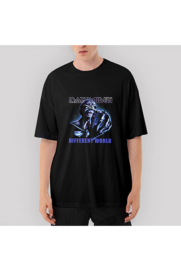 Iron Maiden Different World Oversize Black T-Shirt