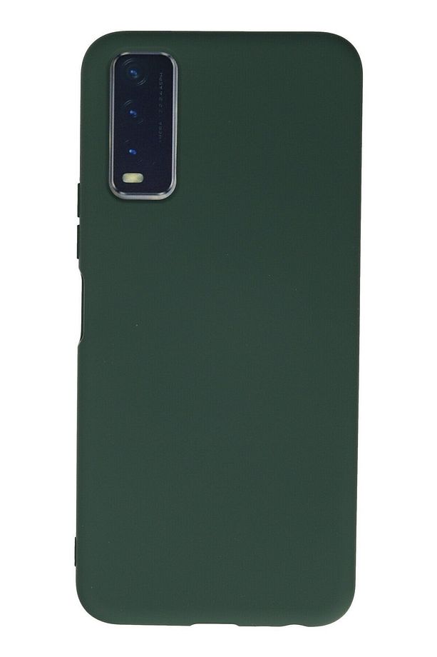 Vivo Y20 KILIF | içi kadife Lansman sOft Doku Silikon Kapak v7 | KOYU YEŞİL - 1