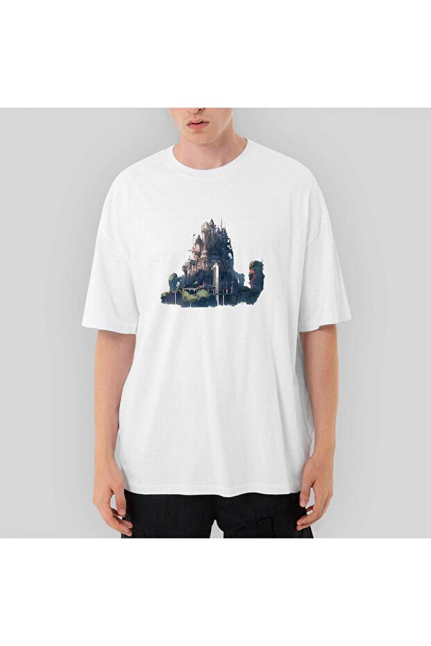Water valley Castle Oversize White T-Shirt