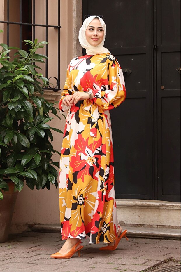 Lana Elastic Waist Mevlana Dress