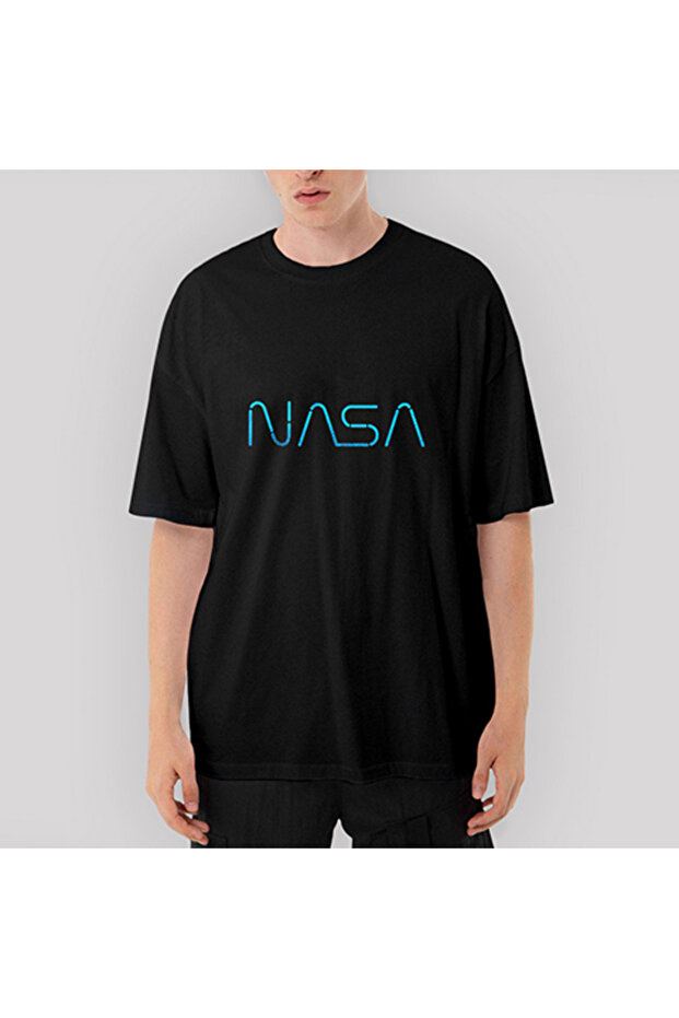 NASA Lite Oversize Black T-Shirt