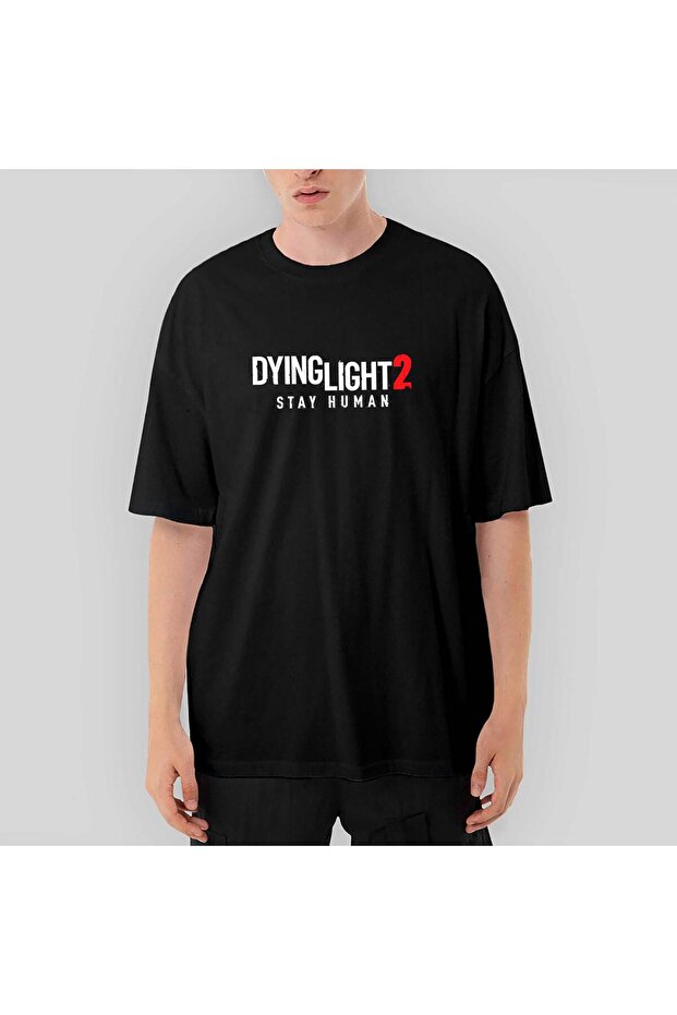 Μαύρο μπλουζάκι με λογότυπο Dying Light oversized - 1