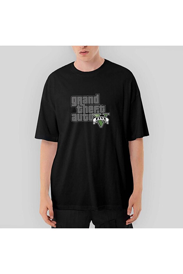 Grand Theft Auto Cobweb Logo Oversize Black T-Shirt S