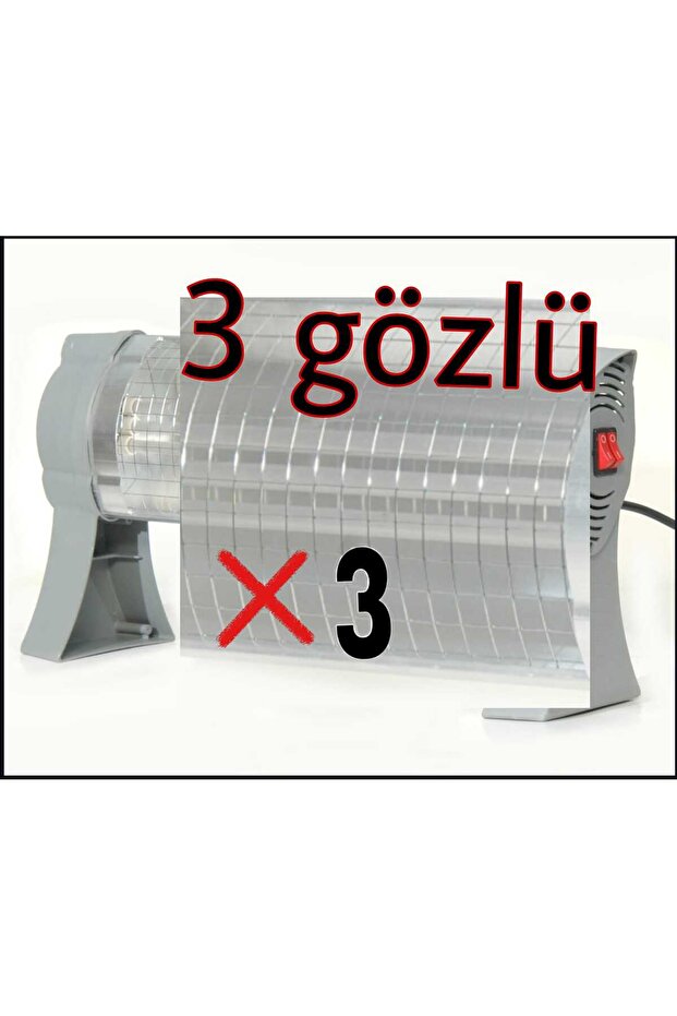 Vanessa 1500 Watt Elektrikli Isıtıcı Soba Emniyetli 3 Çubuklu Soba - 6