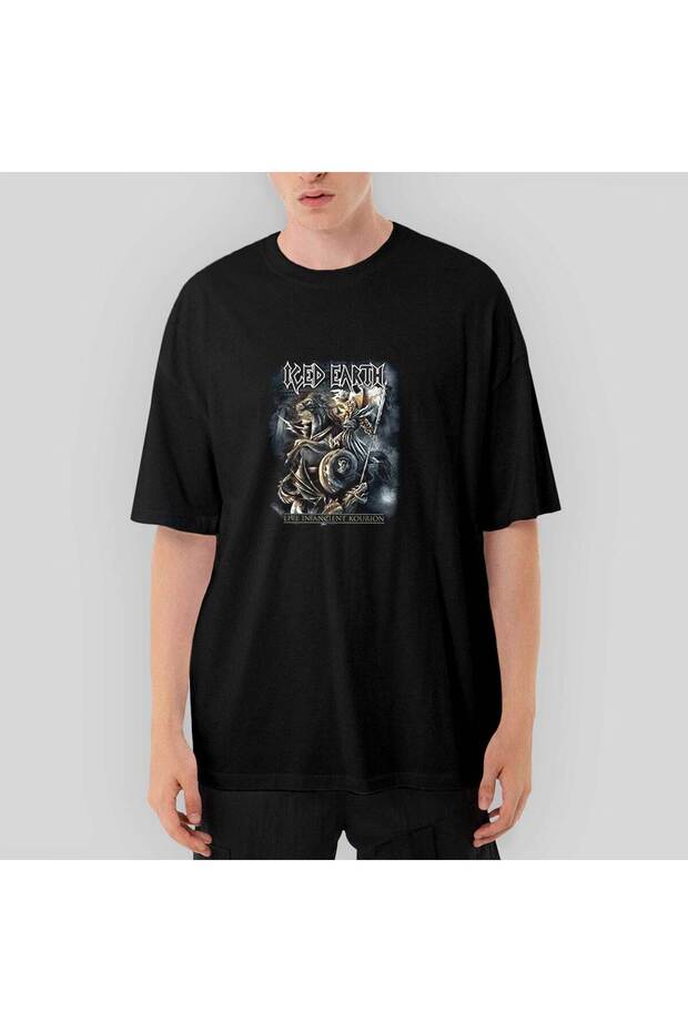 Iced Earth Oversize Black T-Shirt