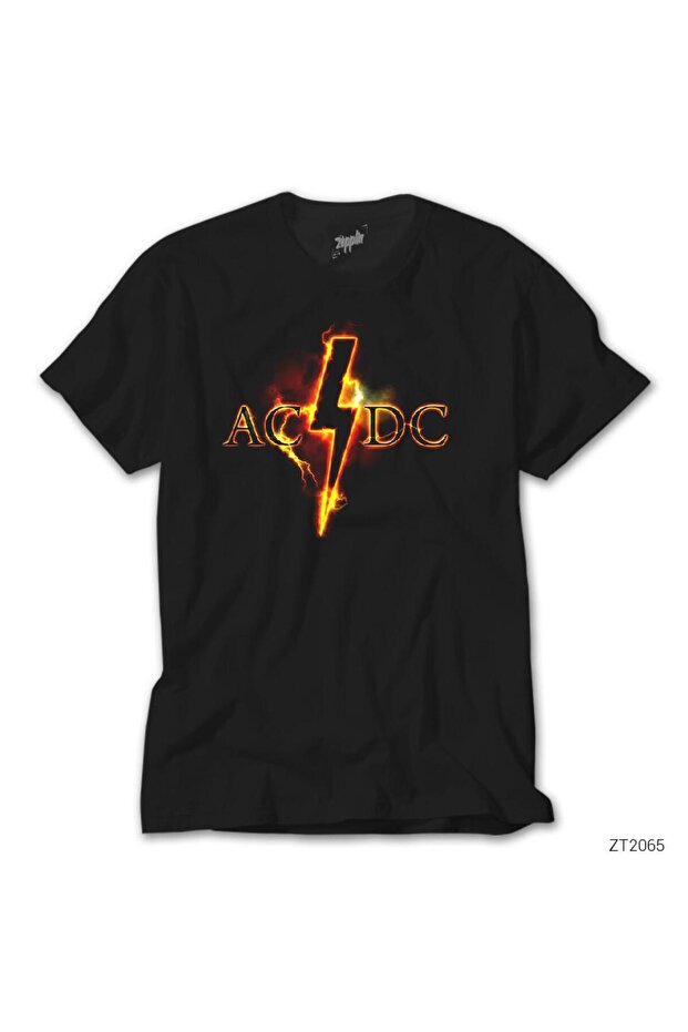 AC DC Fire Lighting Black T-shirt