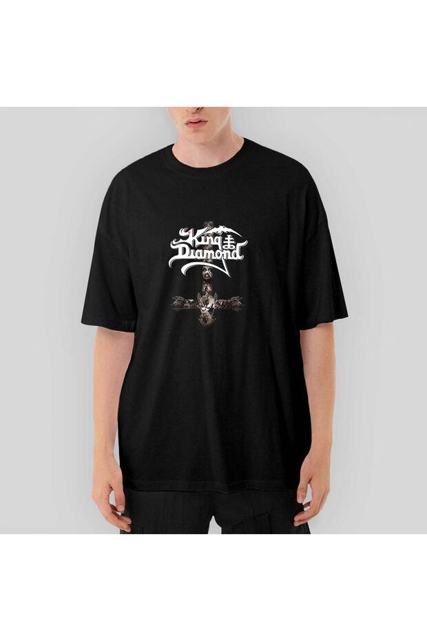 Μαύρο μπλουζάκι King Daimond oversized - 1