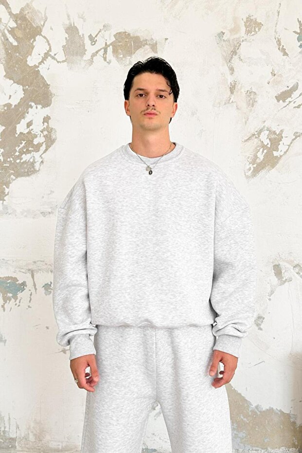 Gri Melanj Cozy Basic Oversize Sweat - 2