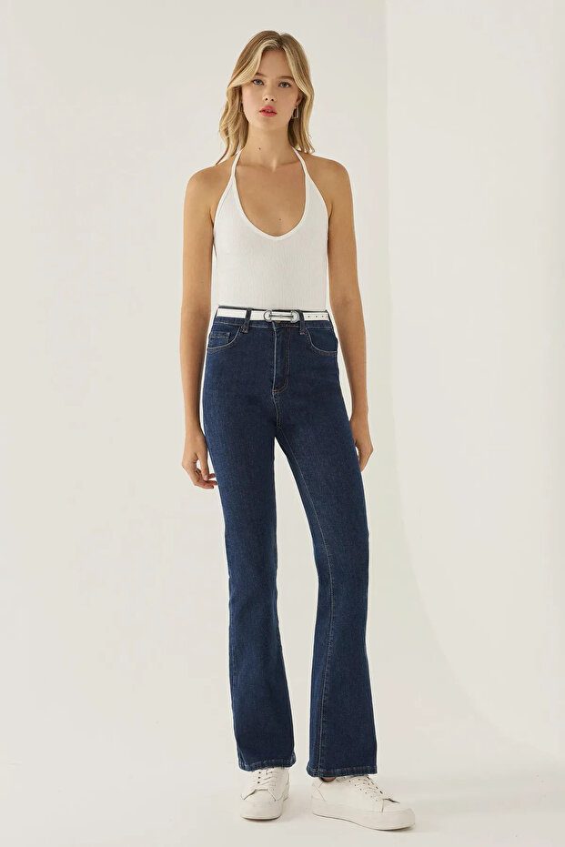 Halter Yaka Jersey Crop Top - 4