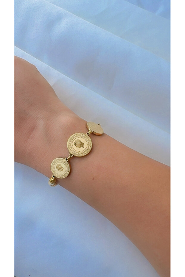 Çeyrekli Çelik Bileklik - 5