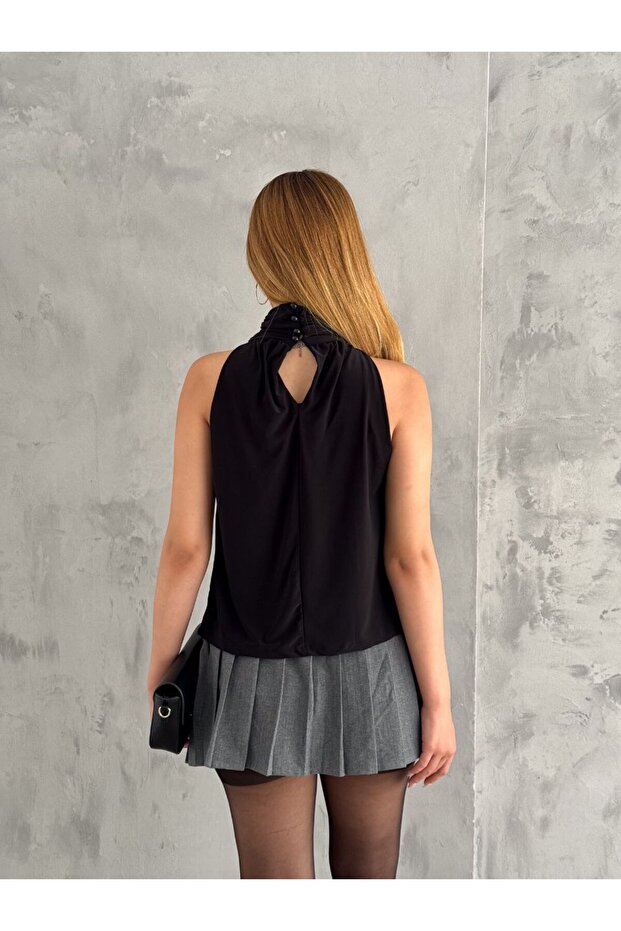 Sıfır Kol Sandy Bluz - 2