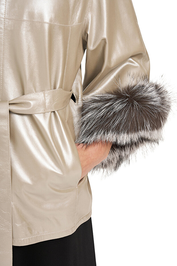 Çift Taraflı Deri Mont - 7