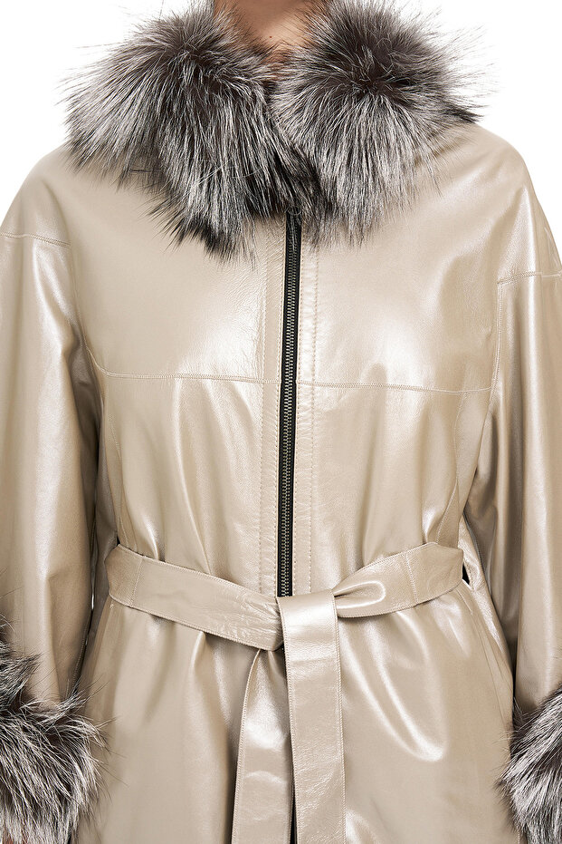 Çift Taraflı Deri Mont - 6