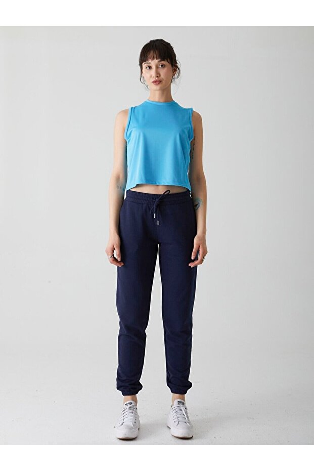 Crew Neck Blue Undershirt - 1