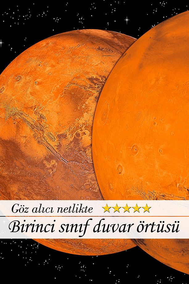 " Mars'a Yolculuk " Ayın Evreleriyle Çevrili Birinci Kalite Kumaş Duvar Örtüsü Duvar Halısı Tapestry - 4