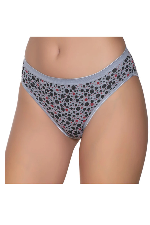 Women's Colorful Lycra Geometric Patterned Bikini Panties 6-Pack -Ml01