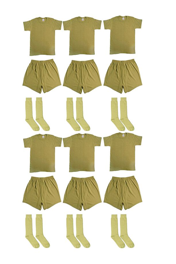 18''li Askeri Fanila Boxer Paçalı Don Acemi Bedelli Asker Çamaşırı Seti Standart Renk -ml01 - 1