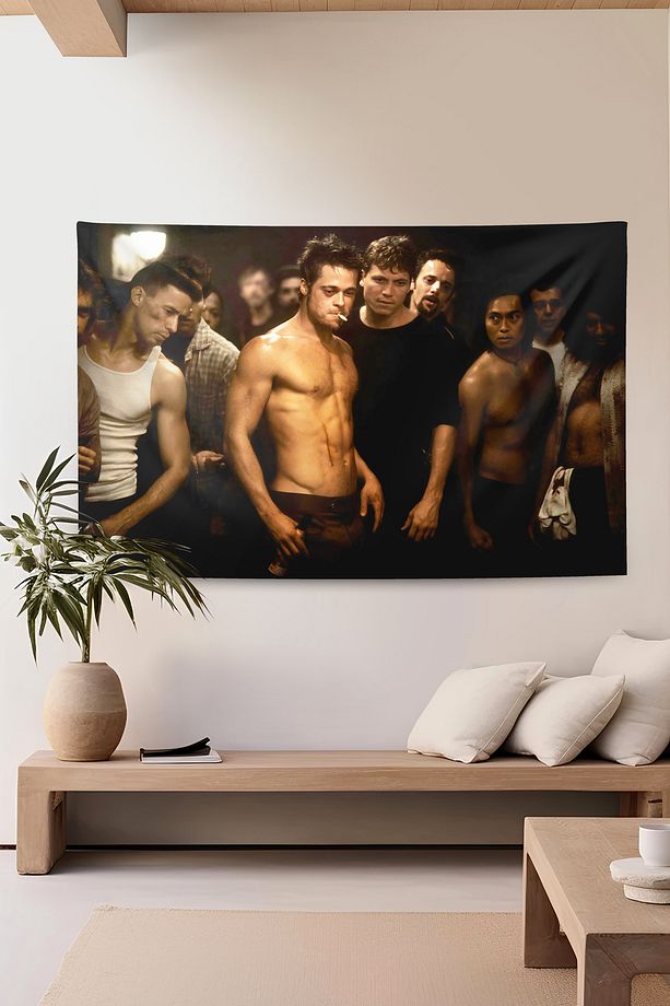 Fight Club Tyler Durden Birinci Kalite Kumaş Duvar Örtüsü Duvar Halısı Tapestry - 1