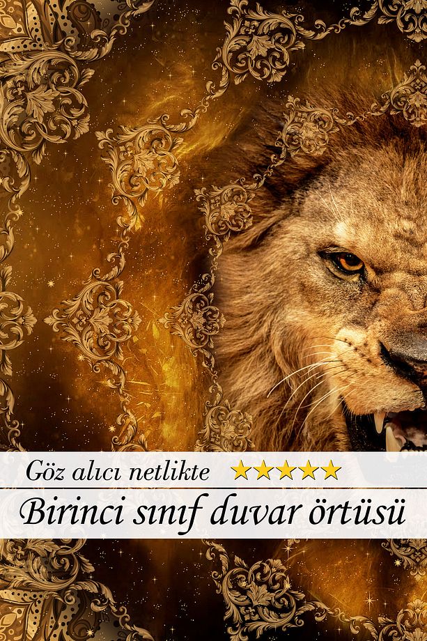 Aslanlı Yol Mandala ve Şal Desenleriyle Bezeli Sanatsal Duvar Örtüsü Duvar Halısı Tapestry - 3