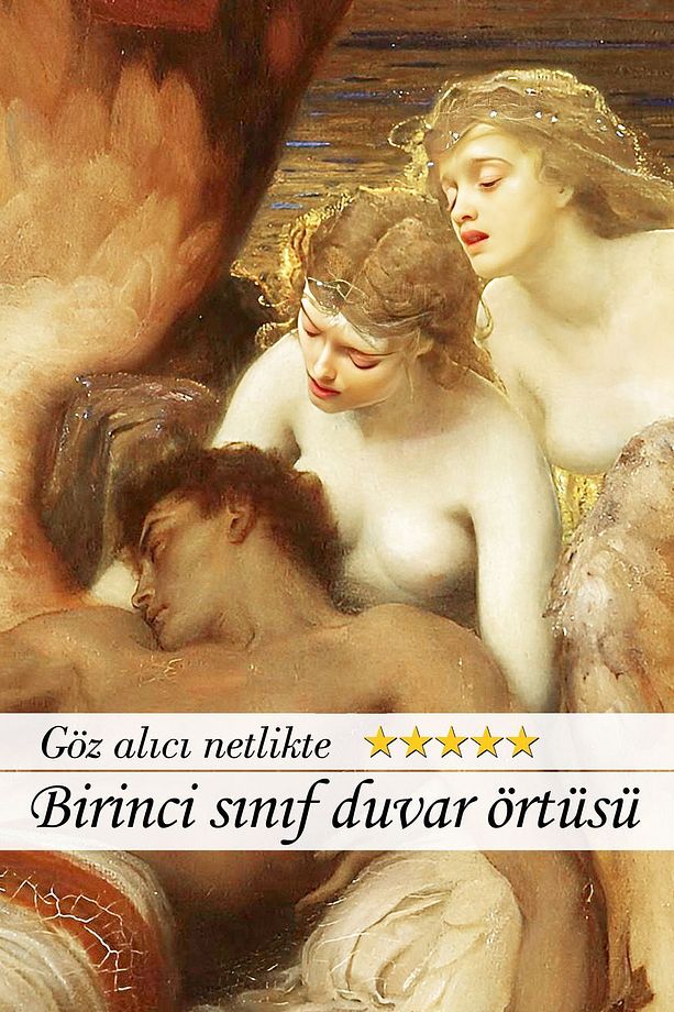 Herbert Draper - The Lament for Icarus Duvar Örtüsü Duvar Halısı Tapestry - 5