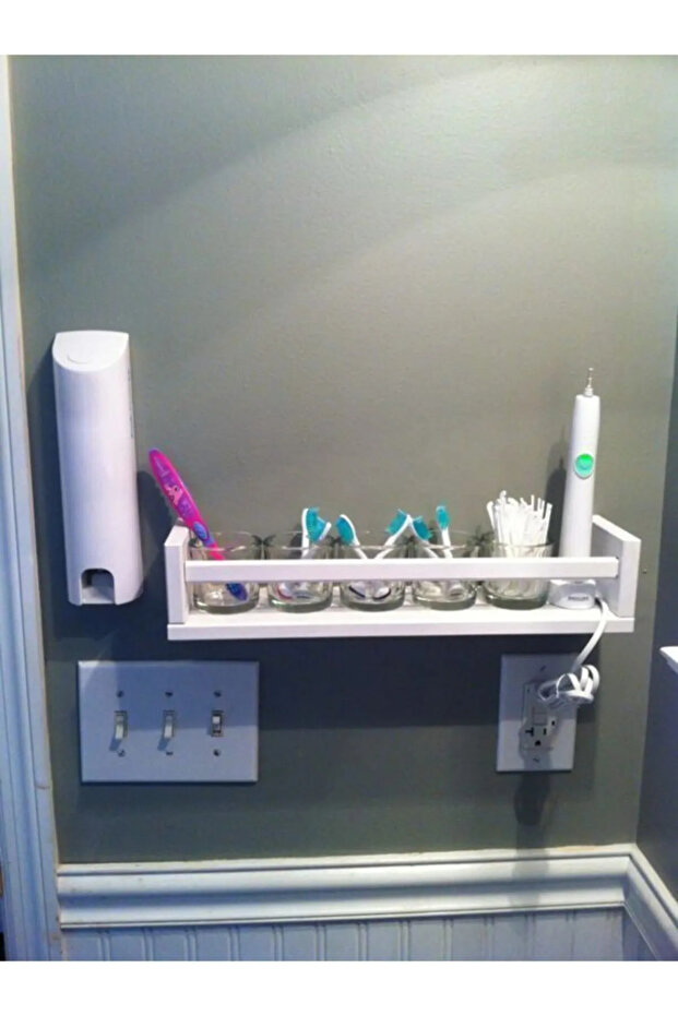 Çocuk Odası-banyo-mutfak-duvar Rafı , Beyaz-tek Adet - 2