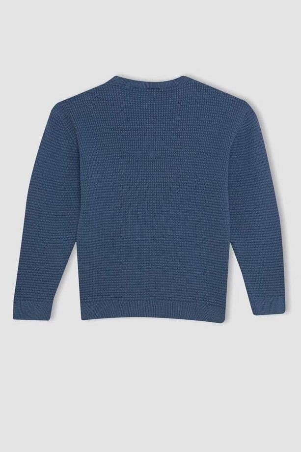 Erkek Çocuk Bisiklet Yaka Basic Düz Triko Kazak C2270a824wn - 3