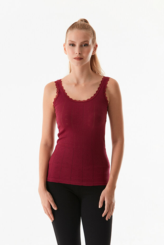 Dantelli Askılı Atlet - 1