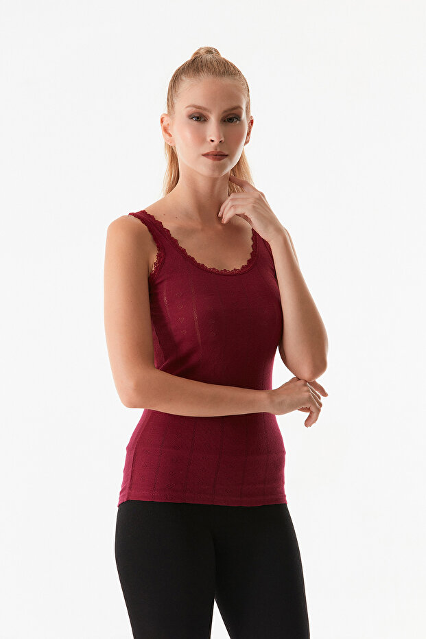 Dantelli Askılı Atlet - 4