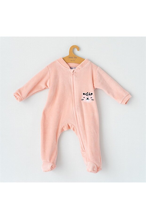 Velvet Sleeping Bag Pink - Baby Leopard Pink