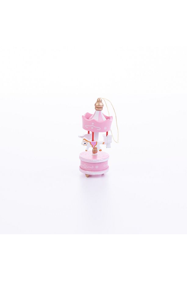 Yılbaşı Süsü Atlıkarınca, 8.5 Cm, Pembe 1 Adet - 1