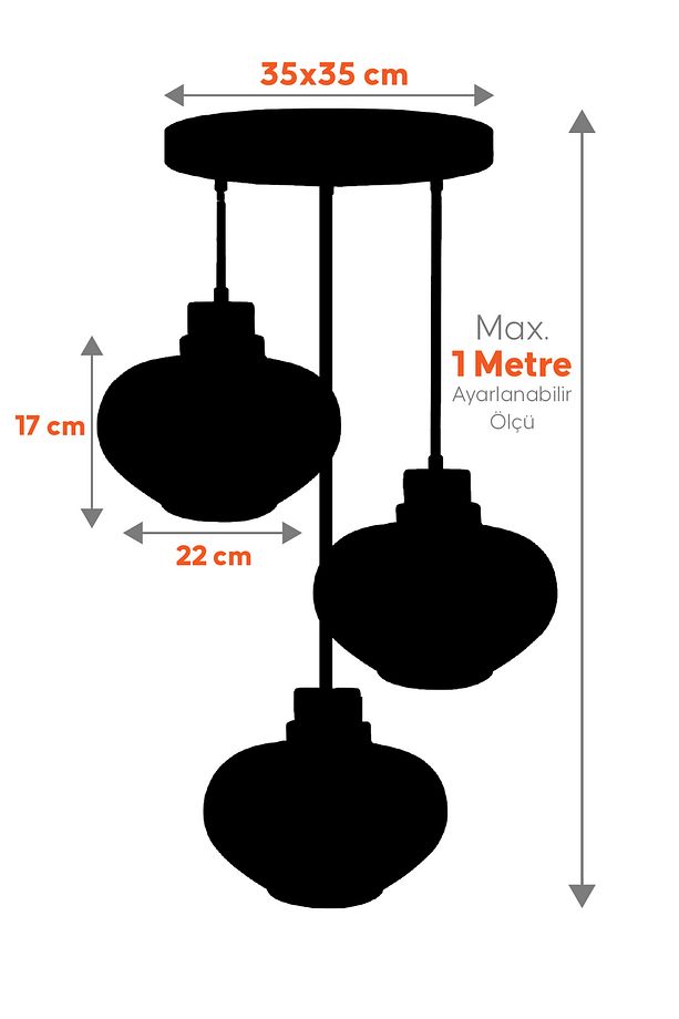 Ellipse Gold Plafonyer Cam Avize - 5
