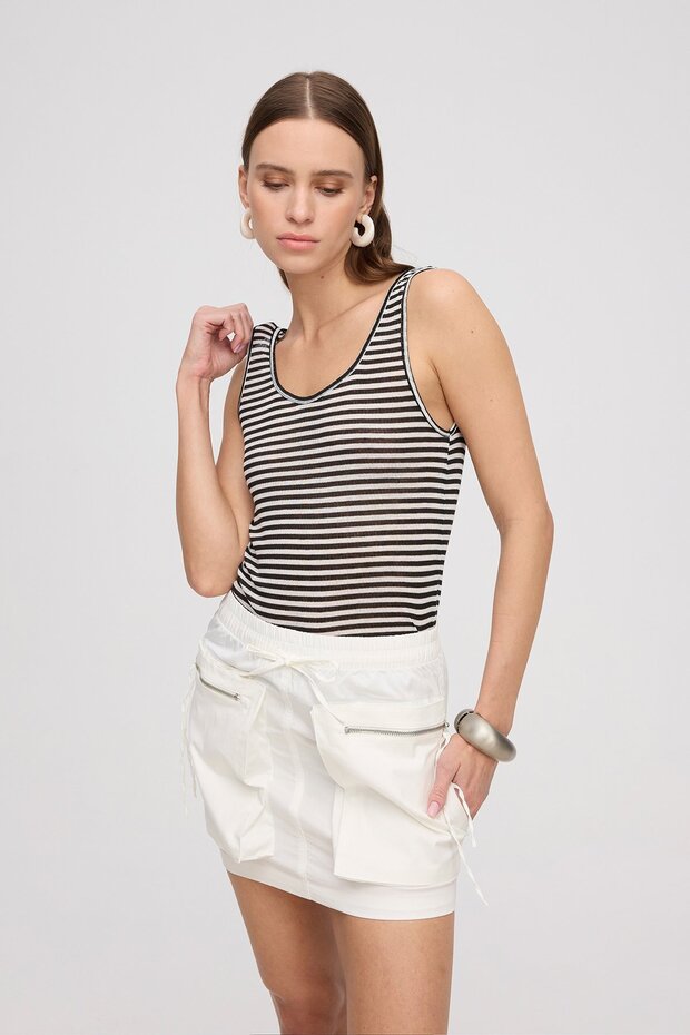 Kalın askılı bluz - 1