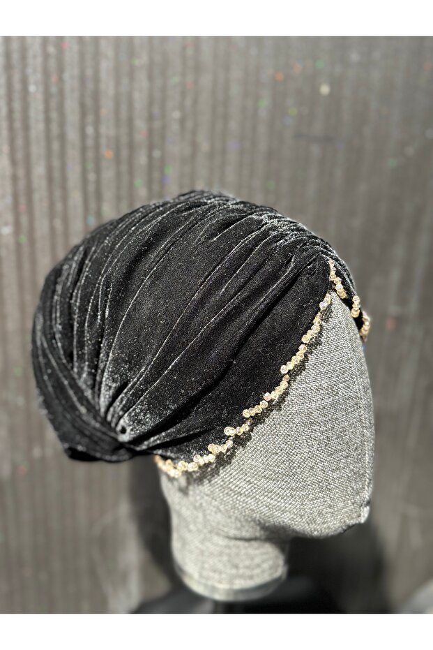 Kadife hazır işlemeli bone model - 4