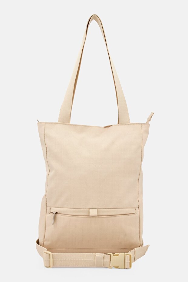 حقيبة كتف أمنية نسائية 33 طول × 35 ارتفاع × 7 عرض سم، بيج - 2