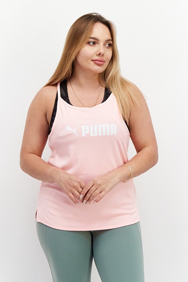 Women Sportswear Fit Brand Logo Training Top, Pink