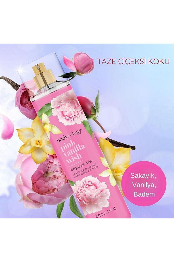 Pink Vanilla Wish Fragrance Mist Pembe Çiçekler Ve Vanilya Kadın Vücut Spreyi - 3