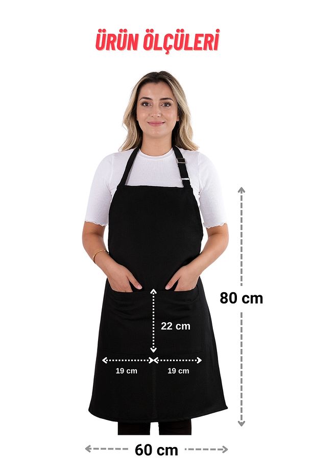 2 Adet Simple ayarlanabilir askılı mutfak önlüğü - 7
