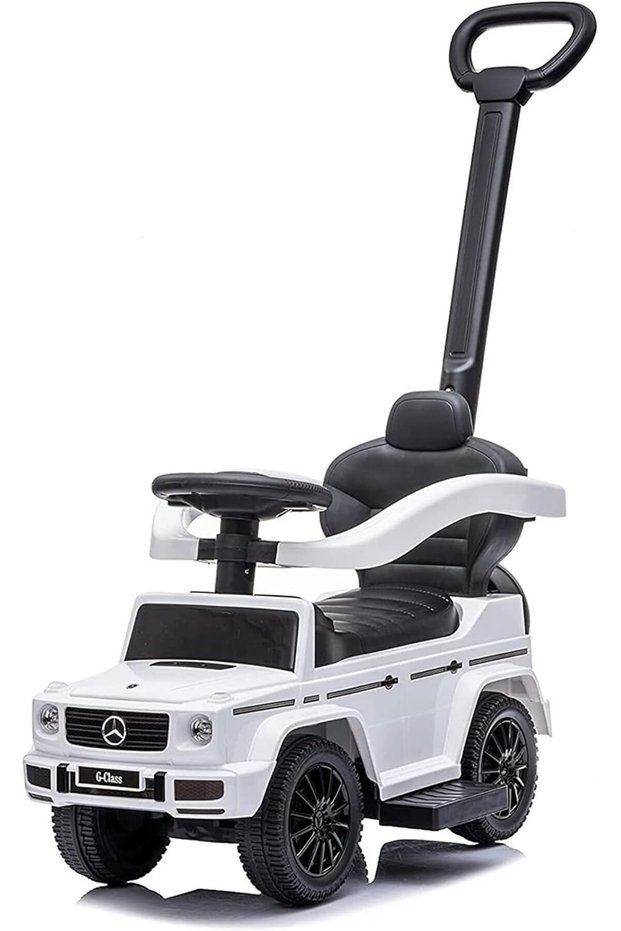 Mercedes G-Wagon 3-in-1 Push Car | Ride On Car for Kids | White | Best Ride On Cars