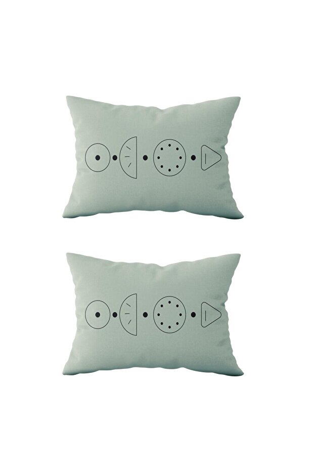 Double Sided Rectangular Throw Pillow Cover 2-Piece DS6 - 1