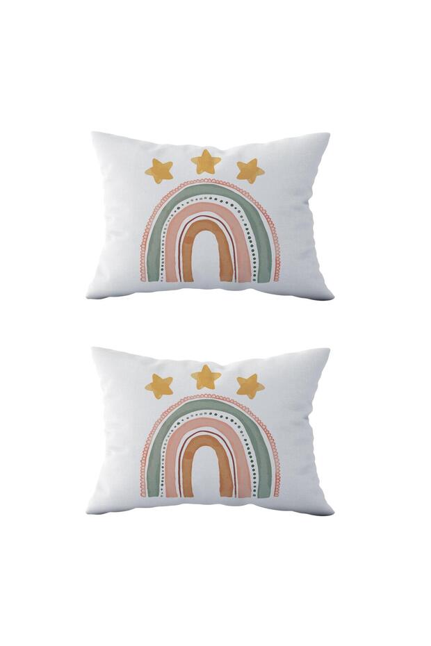 غطاء وسادة مستطيل مزدوج الوجهين 2 قطعة Ds8 - 1