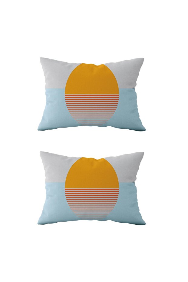 2-Piece Ds95 - Double-Sided Rectangular Throw Pillow Cover - 1