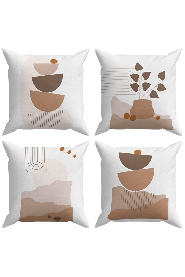 Set of 4 Abstract Throw Pillow Covers - Ds27 - 1
