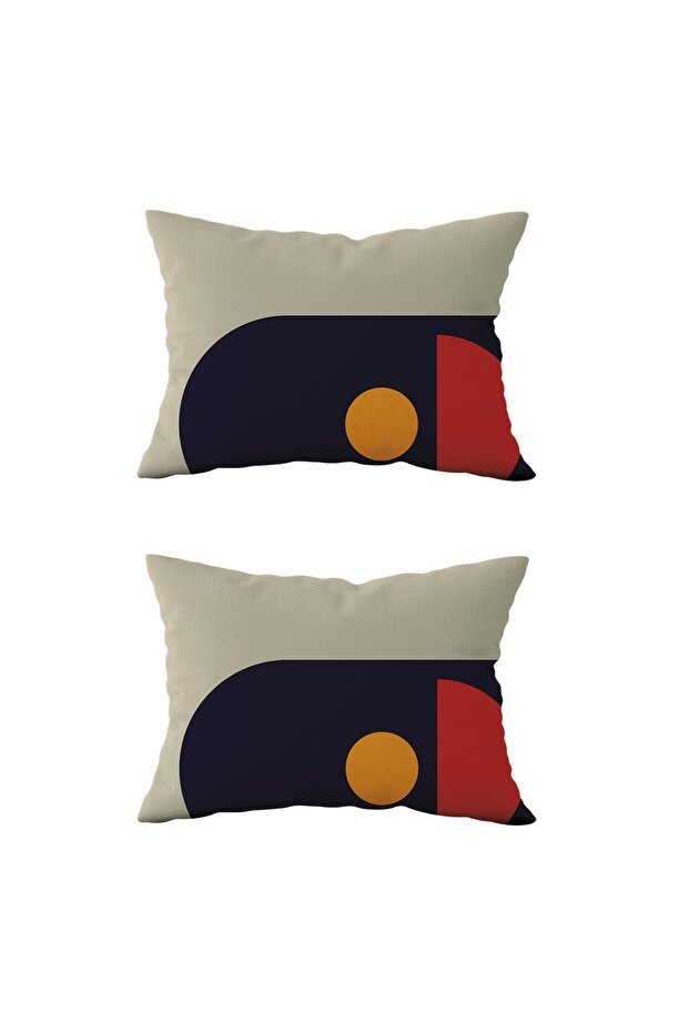 2-Piece Ds80 - Double-Sided Rectangular Throw Pillow Cover Set - 1