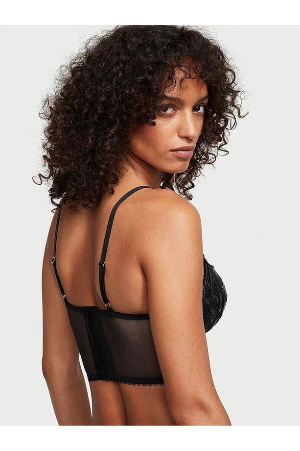 Işıltılı Kalp İşlemeli Push-Up Büstiyer - 3