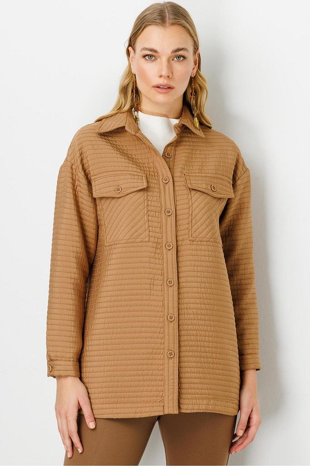 Modailgi Oversize Kapitone Tunik Camel - 1