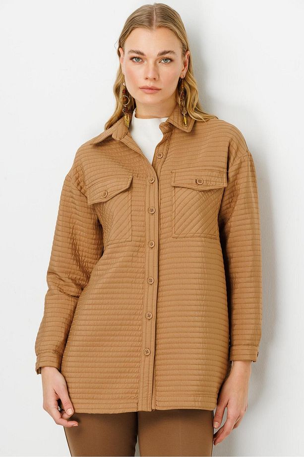 Modailgi Oversize Kapitone Tunik Camel - 3