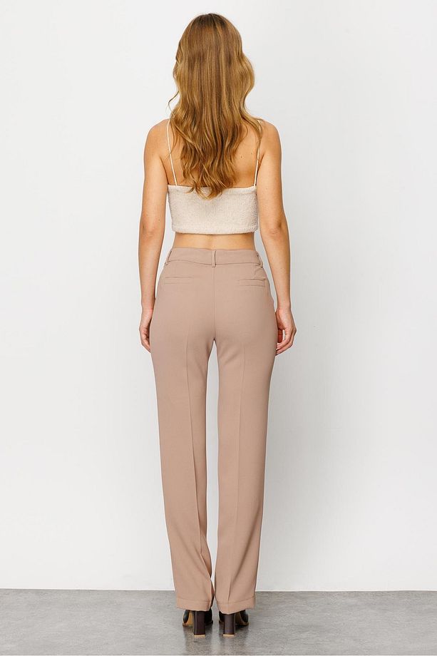 Modailgi Yan Cep Nervürlü Takım Pantolon Camel - 5
