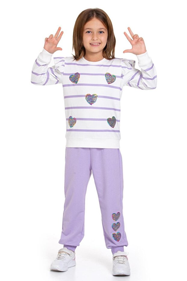 New Season Girl's Leopard and Sequin Patterned Children's Set